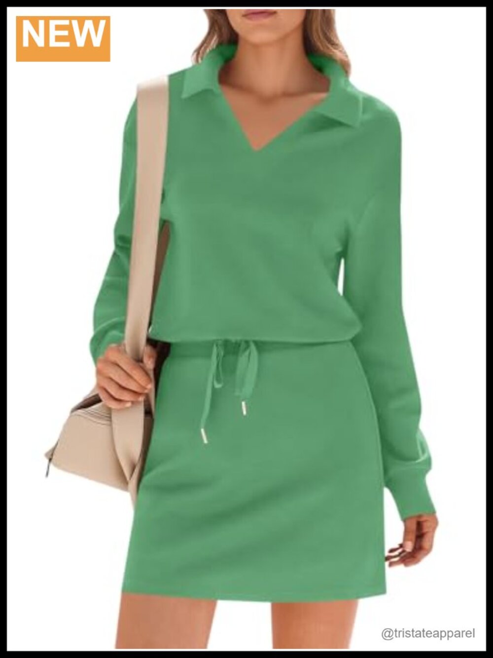 Womens 2 Piece Outfit Polo V Neck Sweatshirt & High Waisted Skort Set